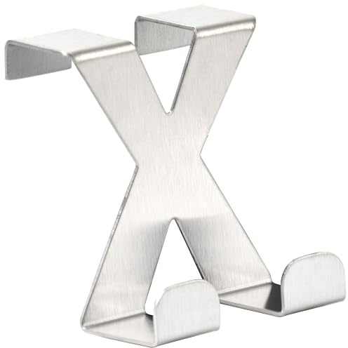 RICOO Appendino da Porta, MH031S in Acciaio Inox, Elegante e Multifunzionale, Senza Foratura, 6x5x4,5 cm, Argento, Ideale per Bagno, Cucina, Camera