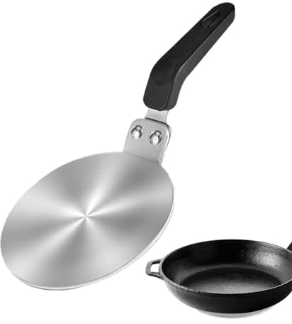 20 cm Adaptateur Plaques Induction, Adaptateur Induction Avec Poignée, Disque Relais Induction, Plaques De Diffusion De Chaleur Convertisseur Support En Acier Inoxydable