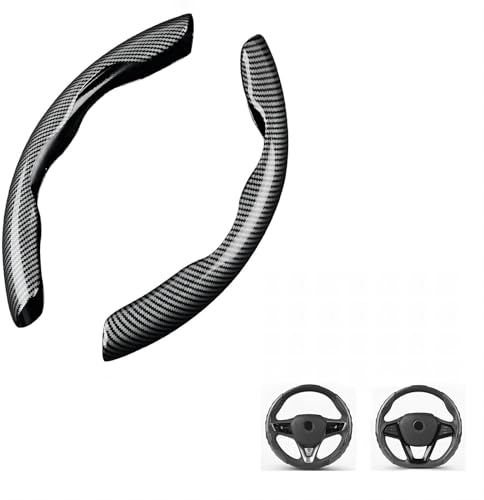 JHQPDZ 2 Stück Lenkradbezug für BMW Serie 3 323Ci E46 328Ci E46 318Ci E46 320Ci E46 325Ci 2000-2023, Segmentiert Auto Lenkradbezug Autoinnenausstattung