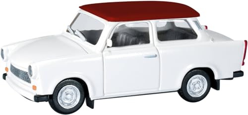 Herpa Modellauto Trabant 601 Limousine, rot, Miniatur im Maßstab 1:87, Sammlerstück, Made in Germany, Modell aus Kunststoff