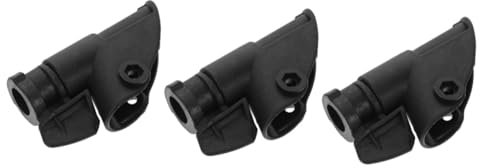 Warmhm 3 Paare klappbarer Schnappverschluss Ersatzverschluss für Liegestühle Campingstuhl Zubehör Strandstuhl Verschluss Fangschloss Sitzverriegelung Ersatz für Strandkorb Plastik Black