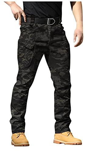 Motorradhose Herren Extra Lang Cargo Jeans Taktische Hose Modern Cargo Hosen