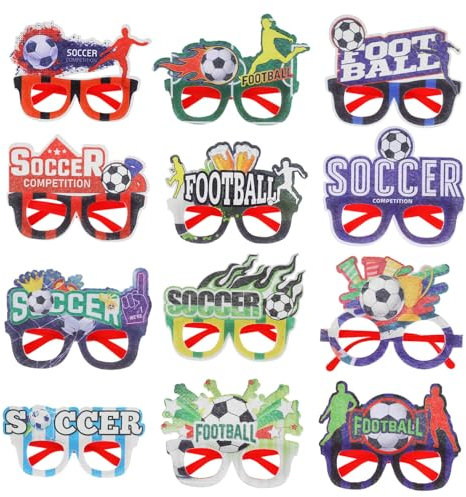 Toddmomy Football Fan Glasses 12pcs Soccer Party Supplies Costume Accessories Vibrant Designs Party Favors