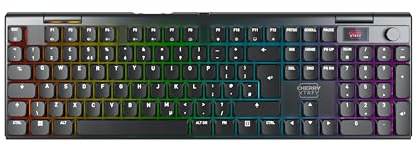 CHERRY XTRFY MX 10.1 Wireless, Clavier De Jeu Mécanique à Profil Bas, Disposition UK (QWERTY), Clavier Multi-Appareils, Interrupteurs MX LP 2.0 Red, Noir
