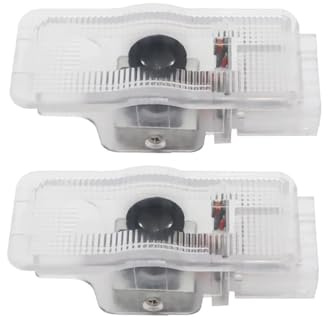 SJSHOPS Luci Proiettore Porta LED per Auto per PEUGEO 407 408 508 CRZ 308 207 3008 5008,Luce di Benvenuto con Logo,Illuminazione Sottoscocca Auto,Accessori per Auto,4PCS