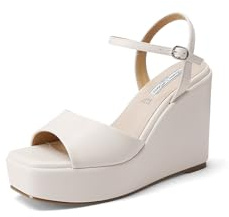QUEEN HELENA Zeppe con Tacco Alto Sandali Alti con Plateau Casual Donna ZM9914 (Beige, Sistema Taglie Calzature EU, Adulto, Donna, Numero, Media, 37)