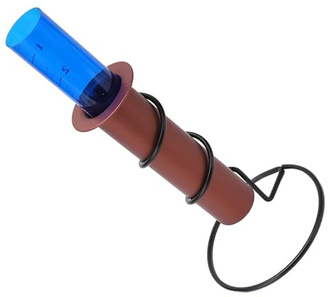 WCRG Pluviomètre en cuivre pour cour, base en acier autoportante - Jauges d'arrosage d'extérieur, incassable, pour l'hiver, précis, décoratif - L'original, assemblé et conçu aux États-Unis (bleu, 23