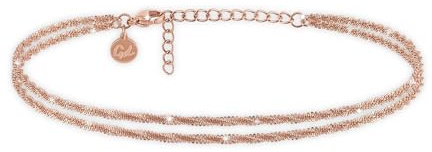 GD GOOD.designs Fussketten für Frauen roségolden | Mehrreihiges Fußkettchen aus 316L Edelstahl in 18K Roségold - Wasserfest & Verstellbar (22-27 cm)