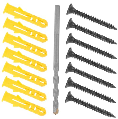 OSALADI Juego de Tornillos y Anclajes Instalación Cómoda y Fijación Extra Broca de Diamante para Placas de Yeso y Hormigón para Ladrillo, Acero y Abs