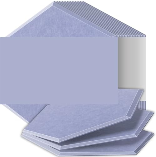 Panneaux Acoustiques Hexagonaux Panneaux insonorisants haute densité résistants aux flammes absorbant le bruit éliminant les échos(26 Water gray,18 Pcs,1.2cm Medium Density)