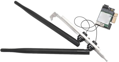 BONKZEBU Tarjeta Adaptadora WiFi PCIe Inalámbrica de Doble Banda 5G para PC con, Tarjeta de Red 5G de 867Mbps con BT4.0 para Red de Escritorio, Plug and Play para 7/8/10, Interfaz PCIEx1 (Antena