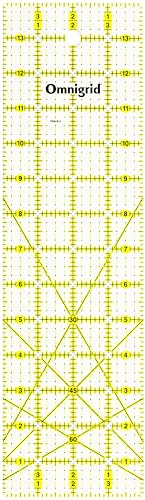 Omnigrid 4 X 14 Ruler Quilt-Lineal, Acryl, farblos, 5 mm