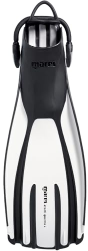 Mares Erwachsene Flossen mit Riemen Fins Avanti Quattro Plus, Weiß, S, 410003