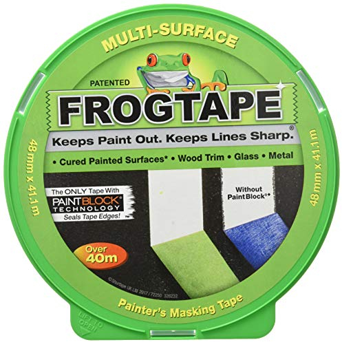 Frog Tape Green Multi Surface Painters Masking Tape 48mm x 41.1m. Indoor painting and decorating for sharp lines and no paint bleed