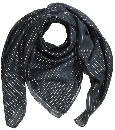 Superfreak® Baumwolltuch mit Silber Lurex - Tuch - Schal - 100x100 cm - 100% Baumwolle