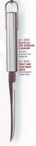 Coltello spelucchino in acciaio per verdure pedrini