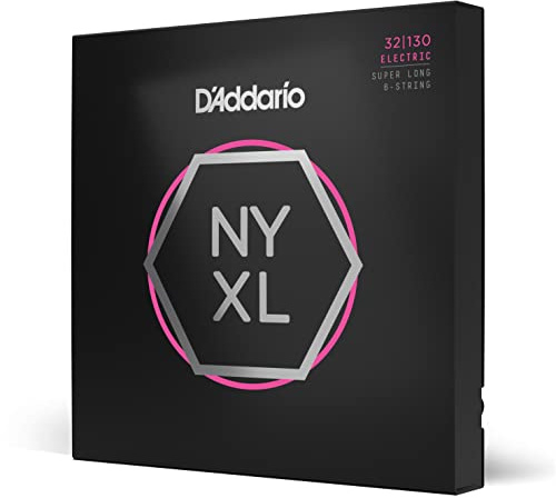 D'Addario NYXL Basssaiten 32-130, 6-Saiter, Super Long Scale | NYXL Basssaiten bieten unübertroffene Stärke, Stimmstabilität, druckvollen Klang und verbesserte Ansprache.