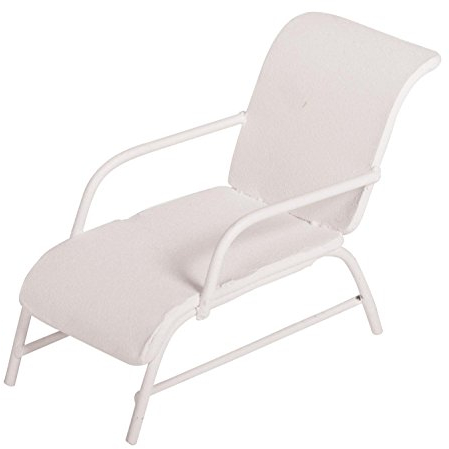 Rayher Nano-Liege Gartenliege 7cmx4,5cmx3,3cm Urlaub Miniatur-Welt Geschenk Basteln DIY Gardening