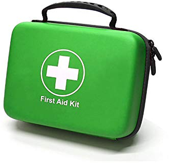 SHBC Trousse de Premiers Secours Voyage (228pcs) Conçue pour Les Soins d'urgence en Famille. Le Cas et Le Sac imperméables d'EVA est idéal pour la Voiture, la Maison, Le Bateau, Le Camping, etc. Verte