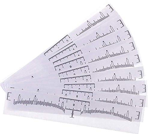 100 Stück Einweg Augenbraue Lineal,für Make up Schablonen Augenbrauen Microblading Schablone,Tattoo Aufkleber Positioniert Augenbraue Sticker Lineal Werkzeug