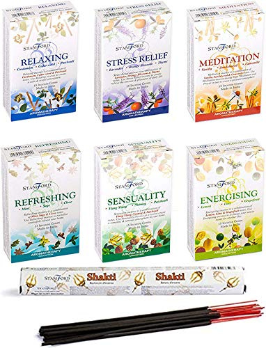 Stamford Aromatherapy Dhoop Cones Pack of 6 Incense Cones With Free Shakti Incense Stick | Best for Purification, Relaxation, Positivity, Yoga, Meditation | by Giftbrit
