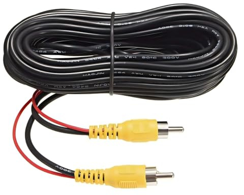 Multibao 10M RCA Car Video Cable with Detection Wire for Car Rear View Camera and monitor camera, CCTV LED connection with Detection Wire