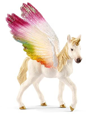 Schleich 70577 Einhorn mit Flügeln Regenbogen, Fohlen, ab 5 Jahren, bayala®® - Figur, 7,5 x 5 x 9,6 cm