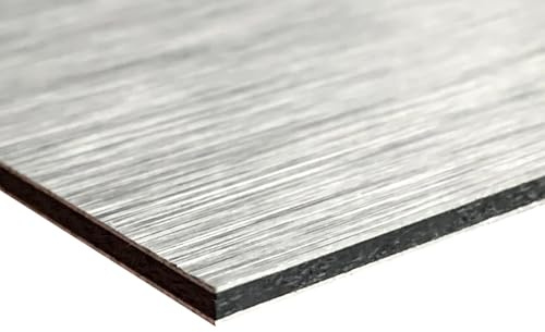 Signalétique.biz France Plaque composite aluminium Composite aluminium brossé 10 x 30 cm