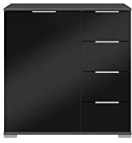 möbelando Kombikommode Easy Plus Kommoden in Graphit mit 4 Schubladen und Einer Tür. Abmessungen (BxHxT) 81x83x41 cm