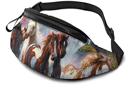 600 Hüfttaschen Amerikanische Pferde Brusttasche Stylisch Umhängetaschen Mit Reißverschluss Gurttasche Für Laufen Running Reisen