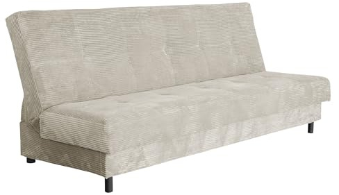 Mirjan24 Schlafsofa Enduro XIV Cord mit Bettkasten, 3 Sitzer Sofa, Couch mit Schlaffunktion und Bettfunktion, Lounge Sofa, Wohnlandschaft, Bettsofa, Polstersofa (Poso 100)