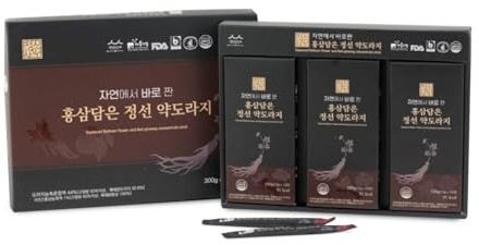 JEONGSEONSAWEE Korean Bellflower Root Red Ginseng Juice Stick 10g x 30 Sticks (300g), Natural Herbal Liquid Drink Mix Traditional Beverage Syrup for Daily Refreshment 10.58oz