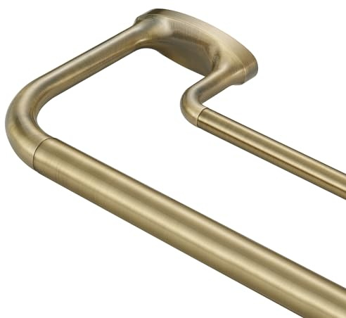 Mayrhyme doppelte Gardinenstange – umlaufend, verstellbar (71–419 cm), 2,5 cm vorne & 1,6 cm hinten, mit Aluminium-Endstücken & Halterungen, antikbronze