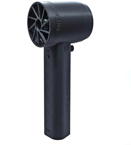 Jayruit Handventilator, 64 mm, extra großer bürstenloser Motor, Turbo-Ventilator, leistungsstarkes Gebläse für Zuhause, Reisen, Büro