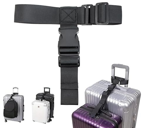 Cintura Bagaglio Cinghie Bagagli Cinghie Valigie Regolabile - Aggiungi una Cinghia per il Bagaglio per la Valigia, Viaggio per Carichi Pesanti Easy Bag Bungee, Attacco Regolabile e Portatile