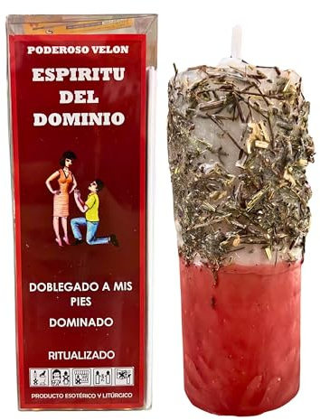 Velón de Espíritu del Dominio | Vela Especial Ritualizada para Dominar y Controlar a la Persona Deseada | Doblegado a mis Pies | Incluye Paquete de Cerillas e Instrucciones de Uso.