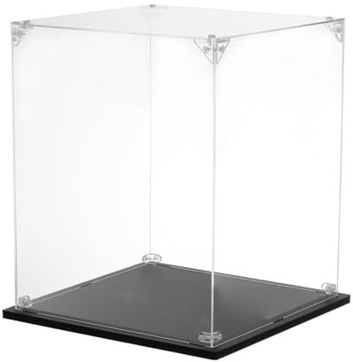 QUARKZMAN Acryl Display Case, 8''x12''x10'' Klarer Display-Box Aufbau Staubdichte Display-Box Aufbewahrungsorganisator für Sammlerstücke Action-Figuren