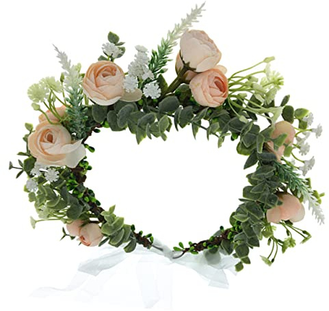 PLAFOPE Einzigartiger Brautkranz-kopfschmuck Haarreif Für Die Braut Hochzeitsparty-accessoire Elegantes Blumendesign Vielseitiger Stil