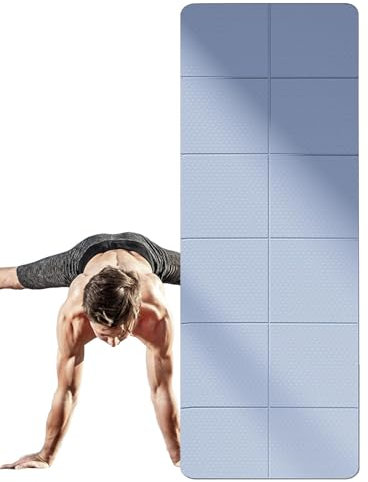 Faltbare Yogamatte, leichte Matte für Reisen, Workout-Pad für Yoga, Pilates, Heimtraining und Bodenübungen, 183 x 61 x 0,3 cm