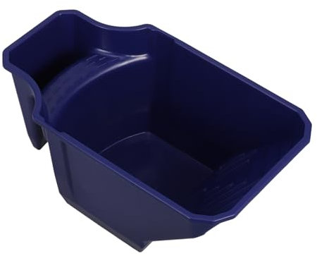 Uonlytech Bac à Peinture Portable en Plastique Bleu, Organiseur pour Pinceaux Et Rouleaux, Fournitures De Peinture pour Travaux Précis Et Domestiques, Polyvalent, Poignée Ergonomique