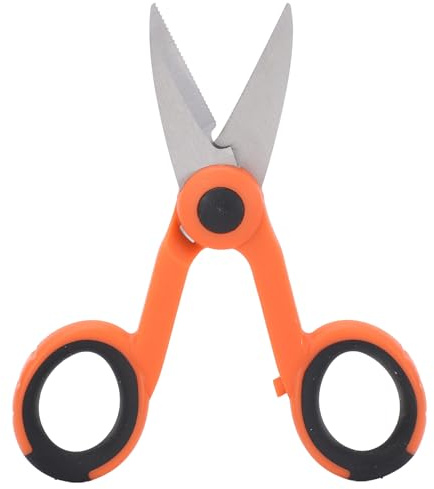Tijeras para electricista de alta resistencia, tijeras eléctricas profesionales de acero inoxidable para pelado industrial y corte de cables de telecomunicaciones y alambre