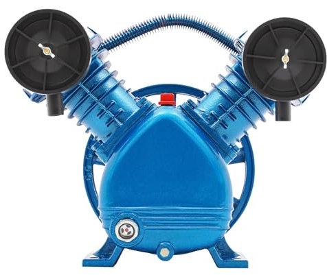 Einstufig V-Stil 2-Kolben Ersatz-Luftkompressor-Pumpe Zweizylinder Doppelzylinder Kompressor für Leichtindustrie Textil Lebensmittel 2200W 3HP Blau