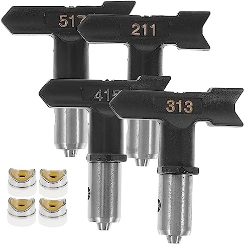 Lurrose 4stücke Sprühdüsen Für Airless Farbsprühgeräte Farbsprühgeräte Zubehör Edelstahl Düsen Sprühgeräte Ersatzteile Farbe Spray Düsen Sprühgeräte Teile Professionelle