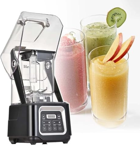 HCAUYNN Electric Smoothie Blender,1.5L Heavy Duty Ice Crusher, Digital Screen Display, Panel Control Time/Speed,38,000 Rpm Pure Copper Motor