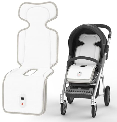 Bella's Friends Almohadilla de refrigeración para cochecito de bebé con 2 ventiladores integrados, hasta 10 horas máx., 10000 mAh, recargable, 3 velocidades, ajustable