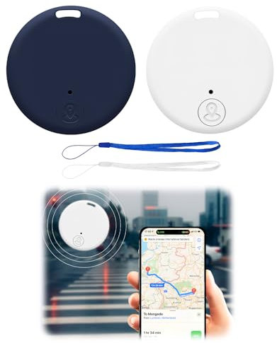 GPS Tracker Tag Kompatibel mit iOS & Android,Bluetooth Schlüsselfinder mit Alarmton und GPS Tracker, Verfolgung von Schlüsseln, Taschen, Haustieren, Smart Finder Tag für Kinder und Gegenstände