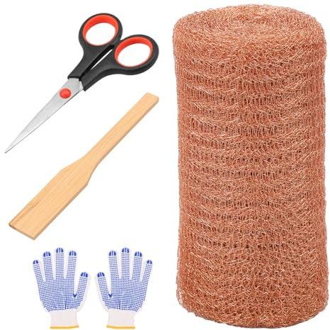 GWCYMYD Nastro di rame contro lumache, 12,7 x 600 cm, antiruggine, a doppio strato, in rame, per respingere ratti, uccelli, insetti