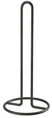 Stainless Steel Roll Paper Towel Holder, Simple Practical Tissue Stand, Kitchen Paper Towel Stand Holder for Organization(black)