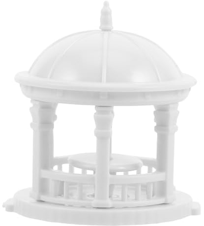 SHINEOFI Scale Miniature European Pavilion Figurine Sand Table Model Material DIY Mini Dollhouse Accessory for Fairy Garden Micro Landscape Bonsai Decoration