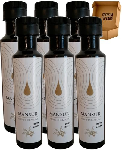 MANSUR 6 x P 500 ml- Aceite de Oliva Virgen Extra de Andalucía - Envio 24h - Aceite de Oliva Andalucía Premium - Aceite Regalo (P 500 ml, 6, unidad)
